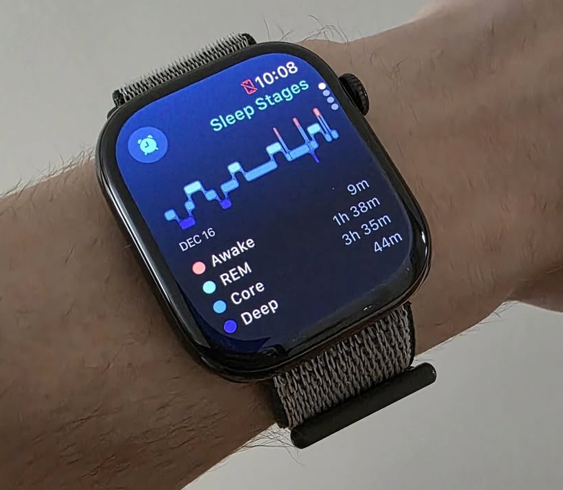 Apple Watch sleep tracking after going to bed with 2 grams of melatonin